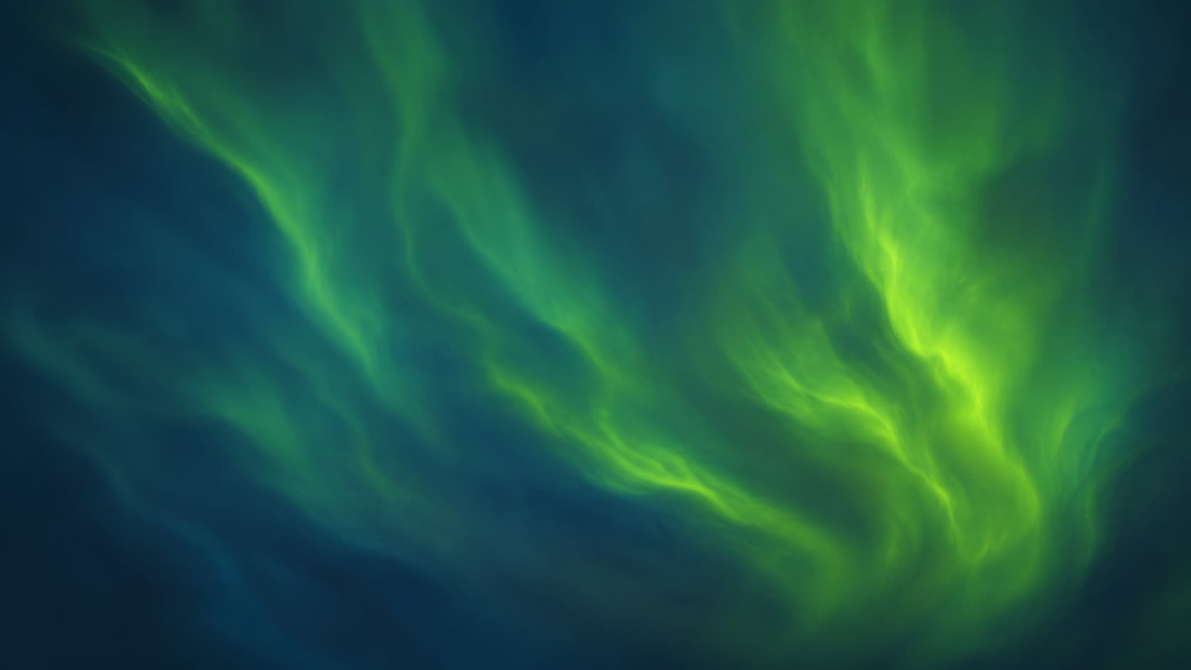 Acid-green light moving through deep blue and teal, like an aurora, the abstract that marks the readiness review