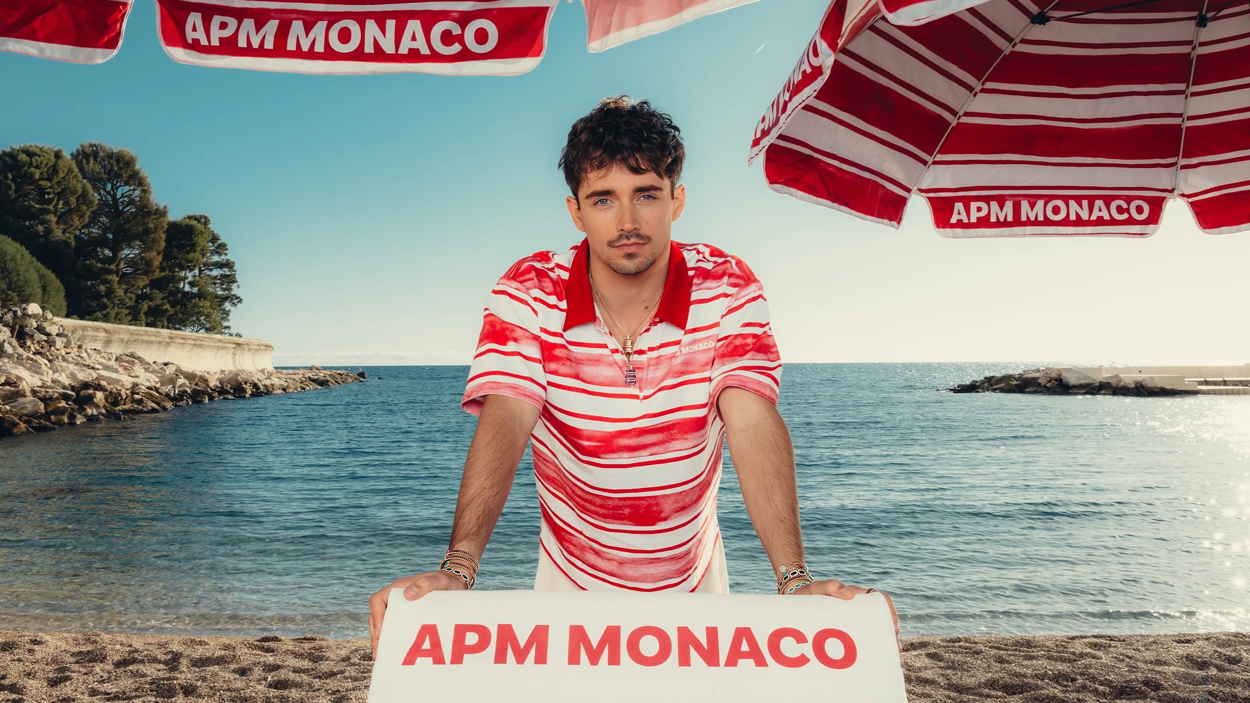 Charles Leclerc in APM Monaco for the Été campaign