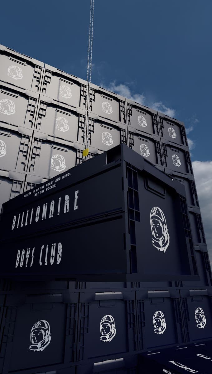 Billionaire Boys Club branded shipping containers