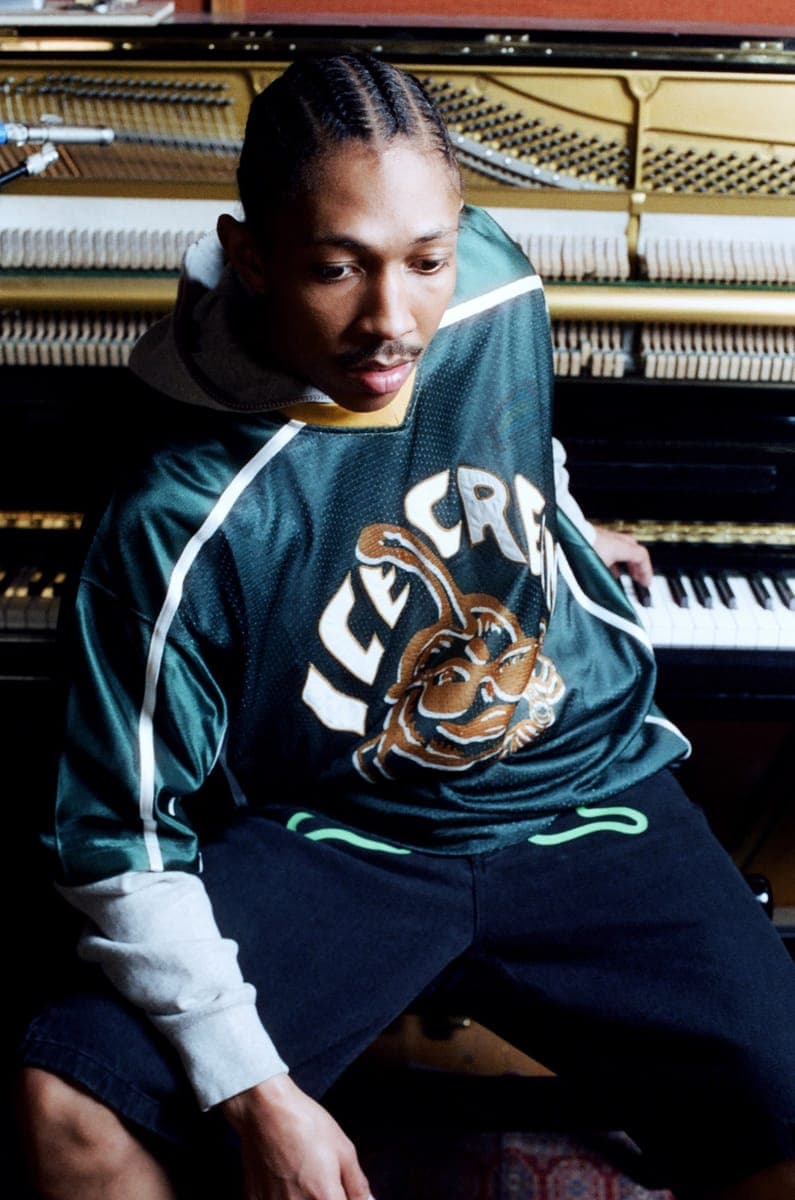 An ICECREAM jersey at the piano