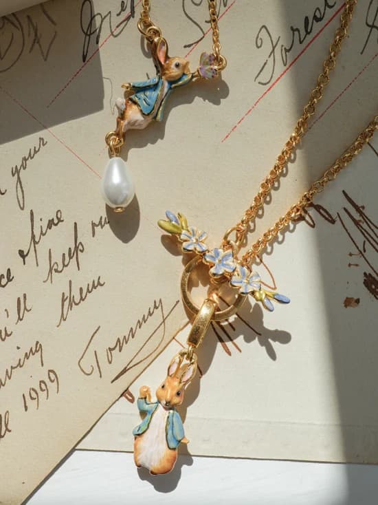 Fable England Peter Rabbit necklaces, from the licensed Frederick Warne & Co collection