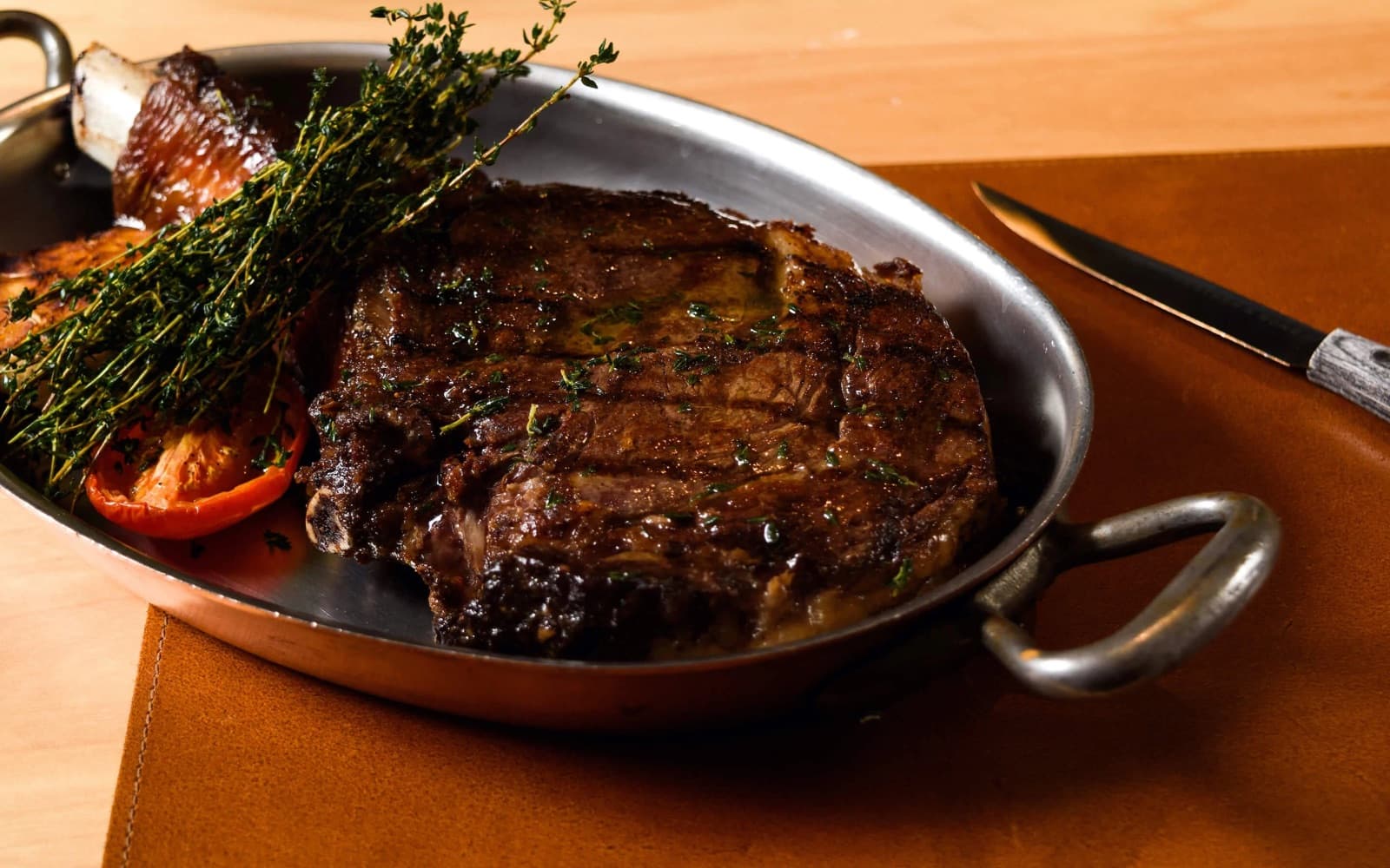 A rib steak from the Feather & Bone butchery counter